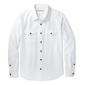 NWT Outerknown 2024 Mens Chroma Blanket Shirt Large Salt White